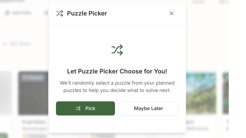 Puzzle picker feature
